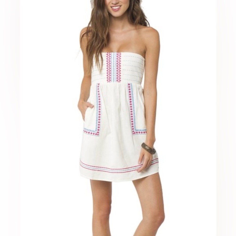 O'Neill | White Charlotte Strapless Dress